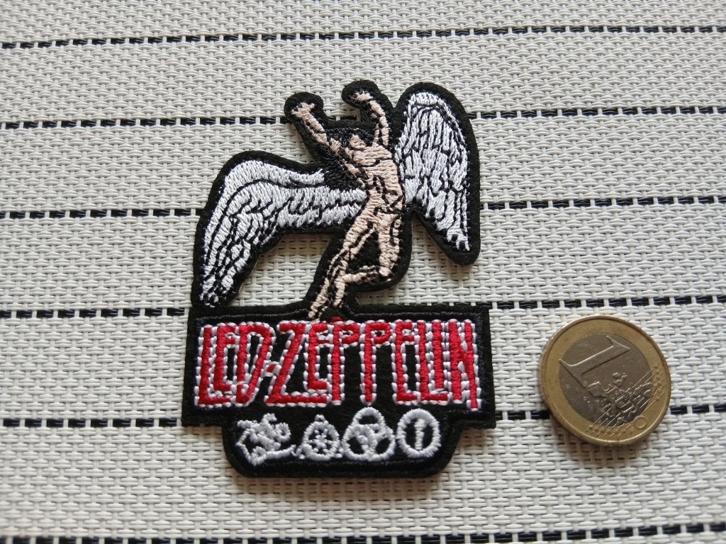 Led Zeppelin leuke shaped Swan song patch 29, Ophalen of Verzenden, Nieuw, Kleding