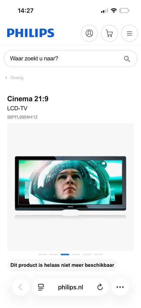 Philips Cinema 21:9 TV LCD met Ambilight, Ophalen, Philips, Gebruikt, LCD