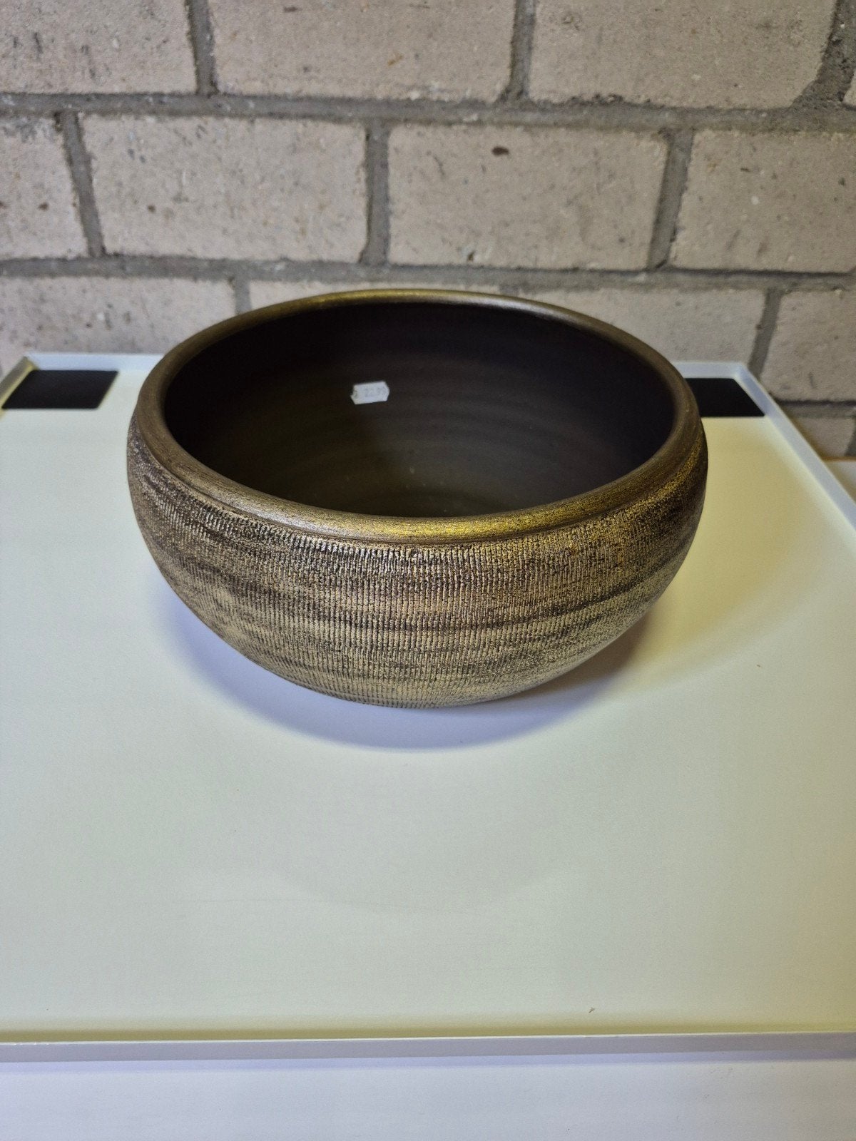 lage brede bloempot, Ophalen, Rond, Aardewerk, Minder dan 40 cm