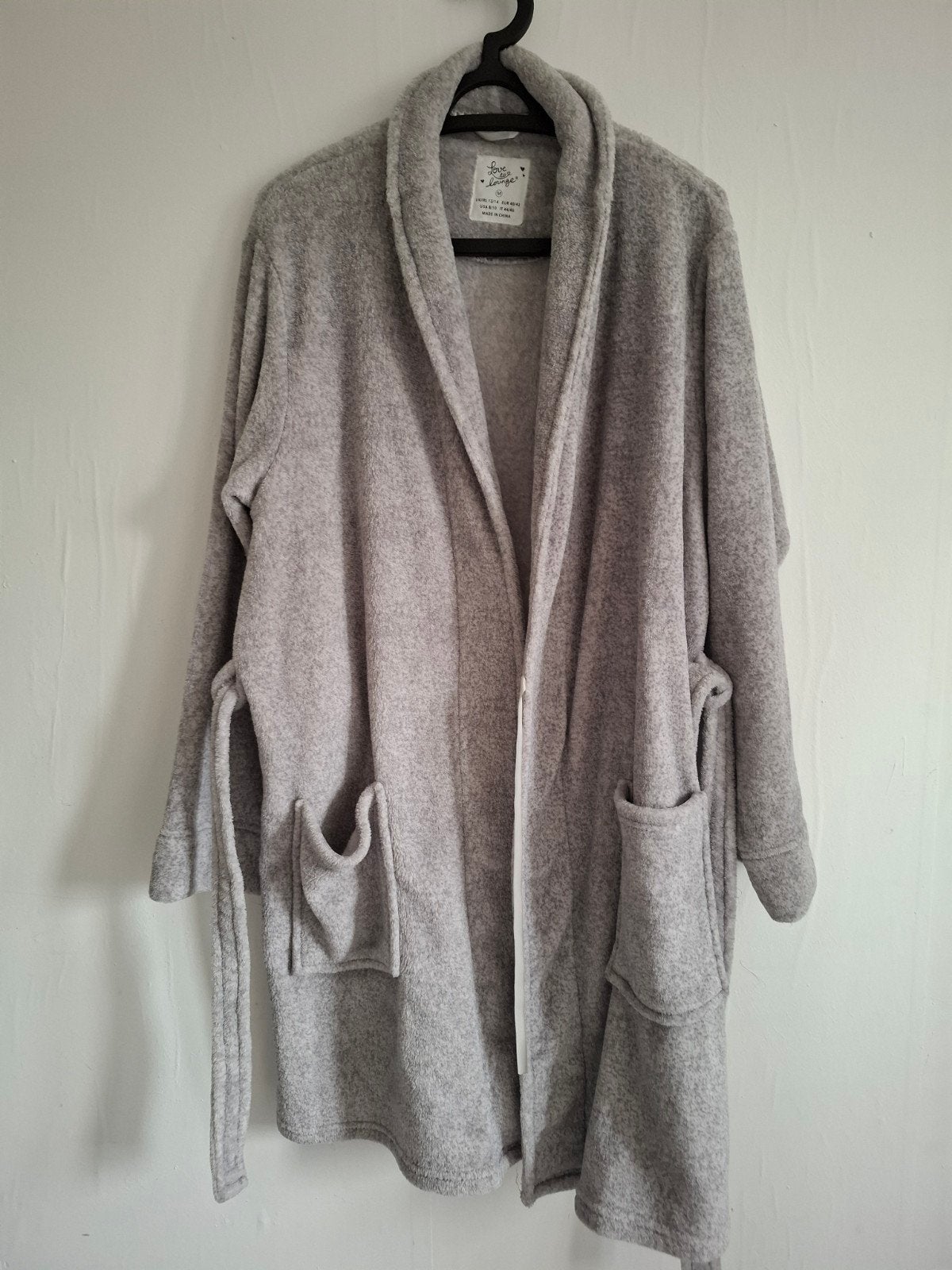 Love to Lounge badjas Primark M/L grijs, Kleding | Dames, Pyjama's, Love to Lounge, Ophalen of Verzenden, Zo goed als nieuw, Maat 38/40 (M)