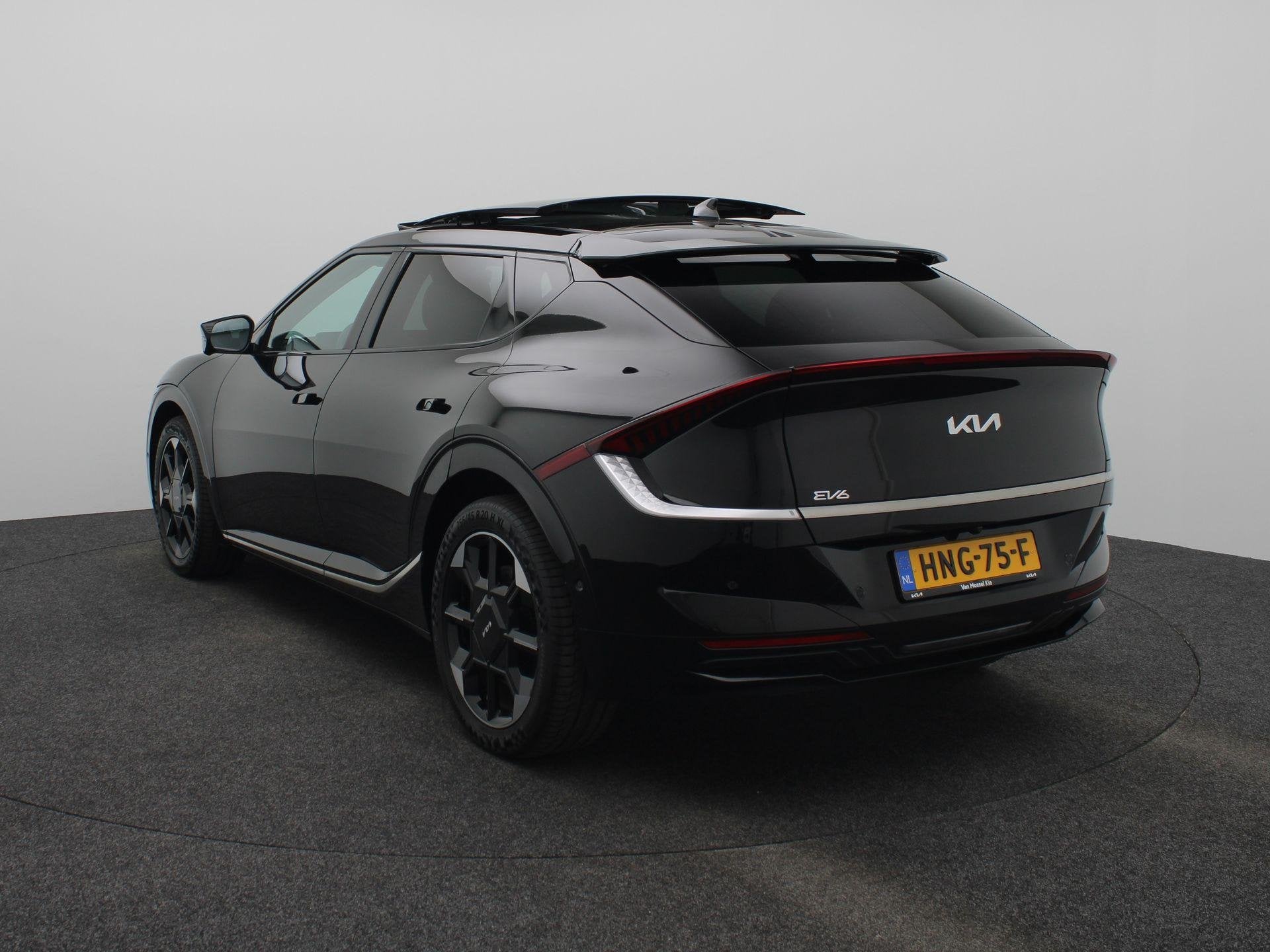 Kia EV6 Plus Advanced 84 kWh | Panorama dak | Stoel en Stuur, Auto's, Achterwielaandrijving, Zwart, Lichtsensor, 1960 kg
