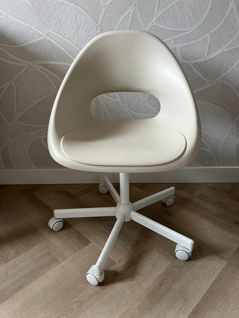 Ikea Eldberget bureaustoel - Crème/Wit, Huis en Inrichting, Bureaustoelen, Ophalen, Gebruikt, Wit, Bureaustoel