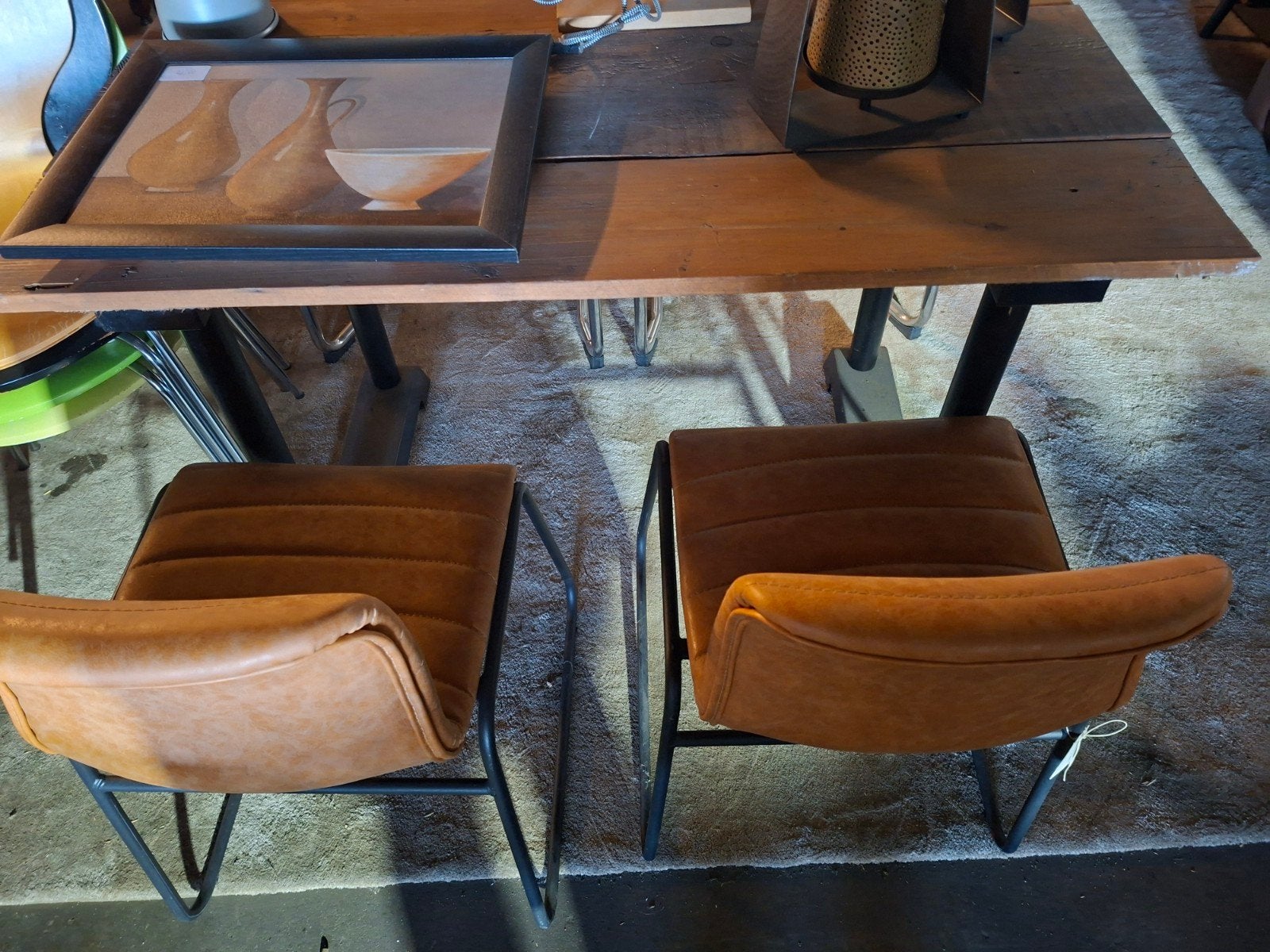 Tafel met 2 stoelen, Ophalen