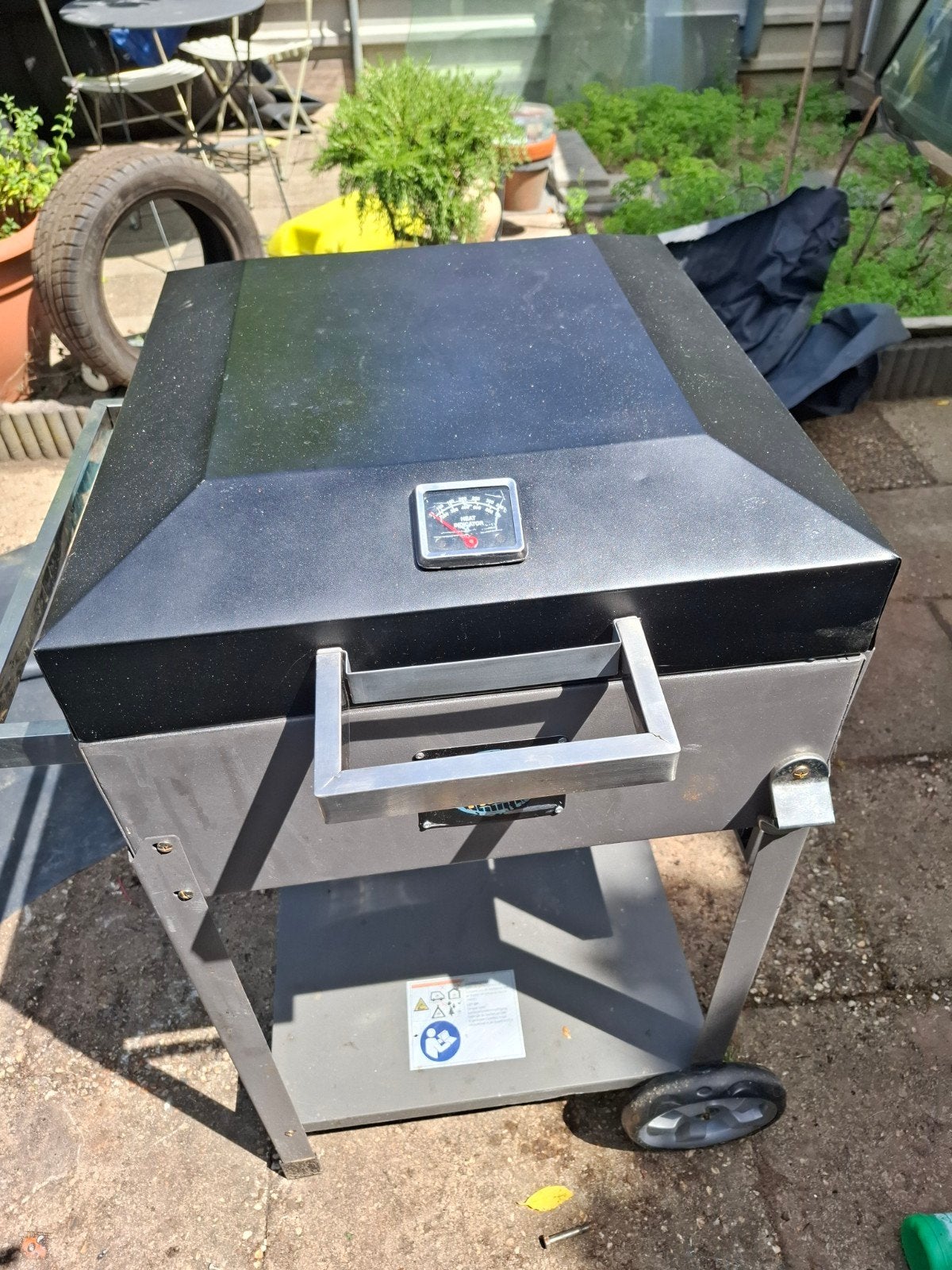 BBQ Grill Time met thermometer en wielen, Ophalen of Verzenden, Gebruikt, Grill Time