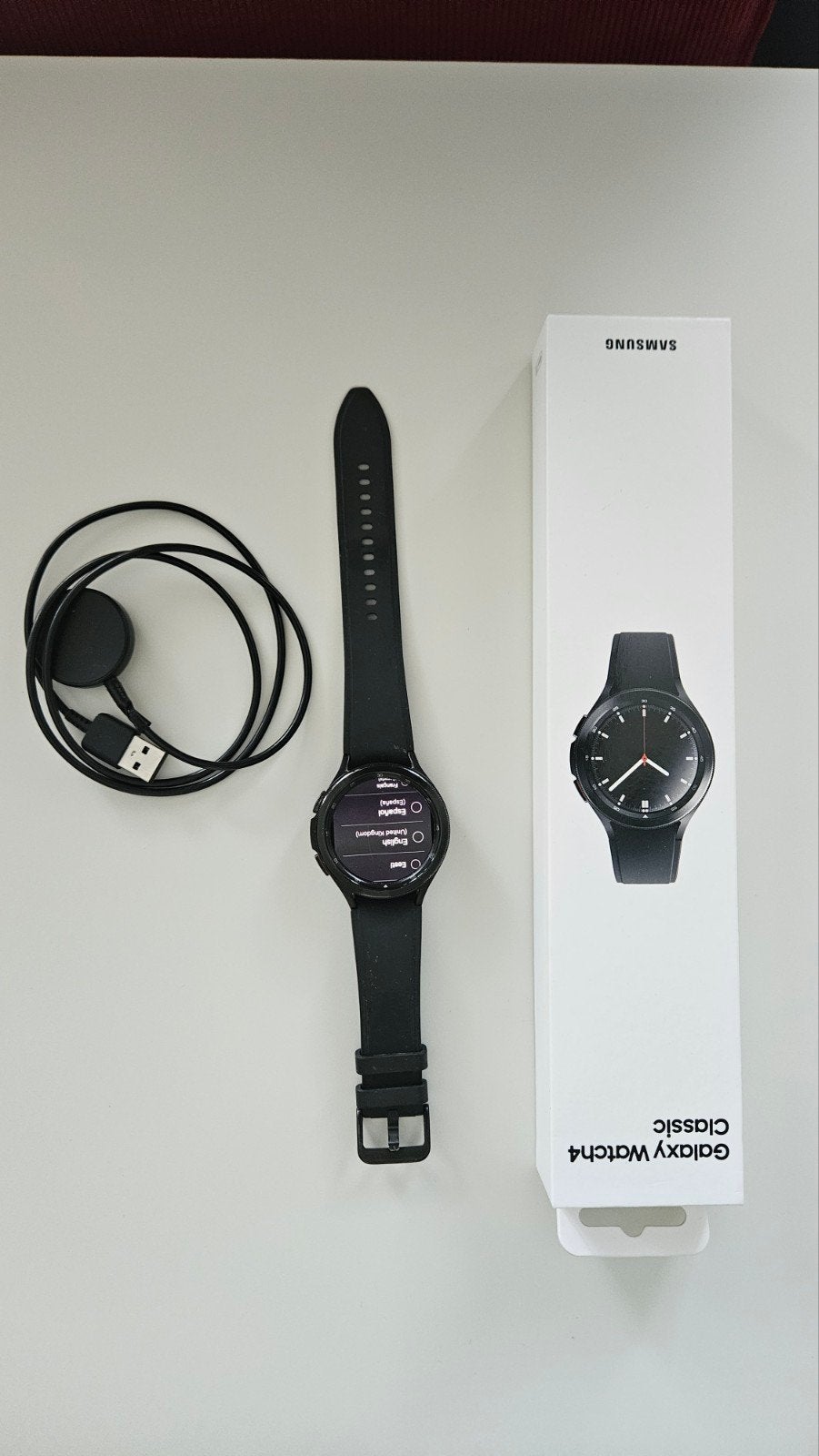 Samsung Galaxy Watch 4 Classic 46mm Zwart, Sieraden, Tassen en Uiterlijk, Smartwatches, Gebruikt, Zwart, Ophalen of Verzenden