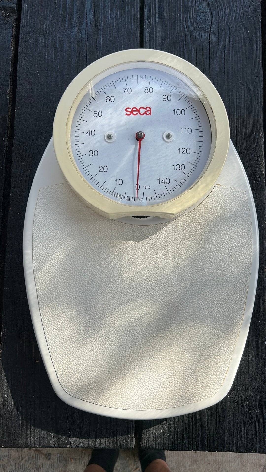 Seca Personenweegschaal - Analoog - Vintage Design, Ophalen, Gebruikt, Analoog, 100 kg of meer