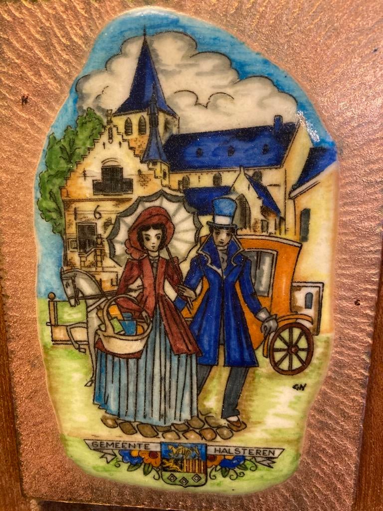 Emaille Paneel Wolterman's Maastricht Wapen Halsteren, Antiek en Kunst, Verzenden