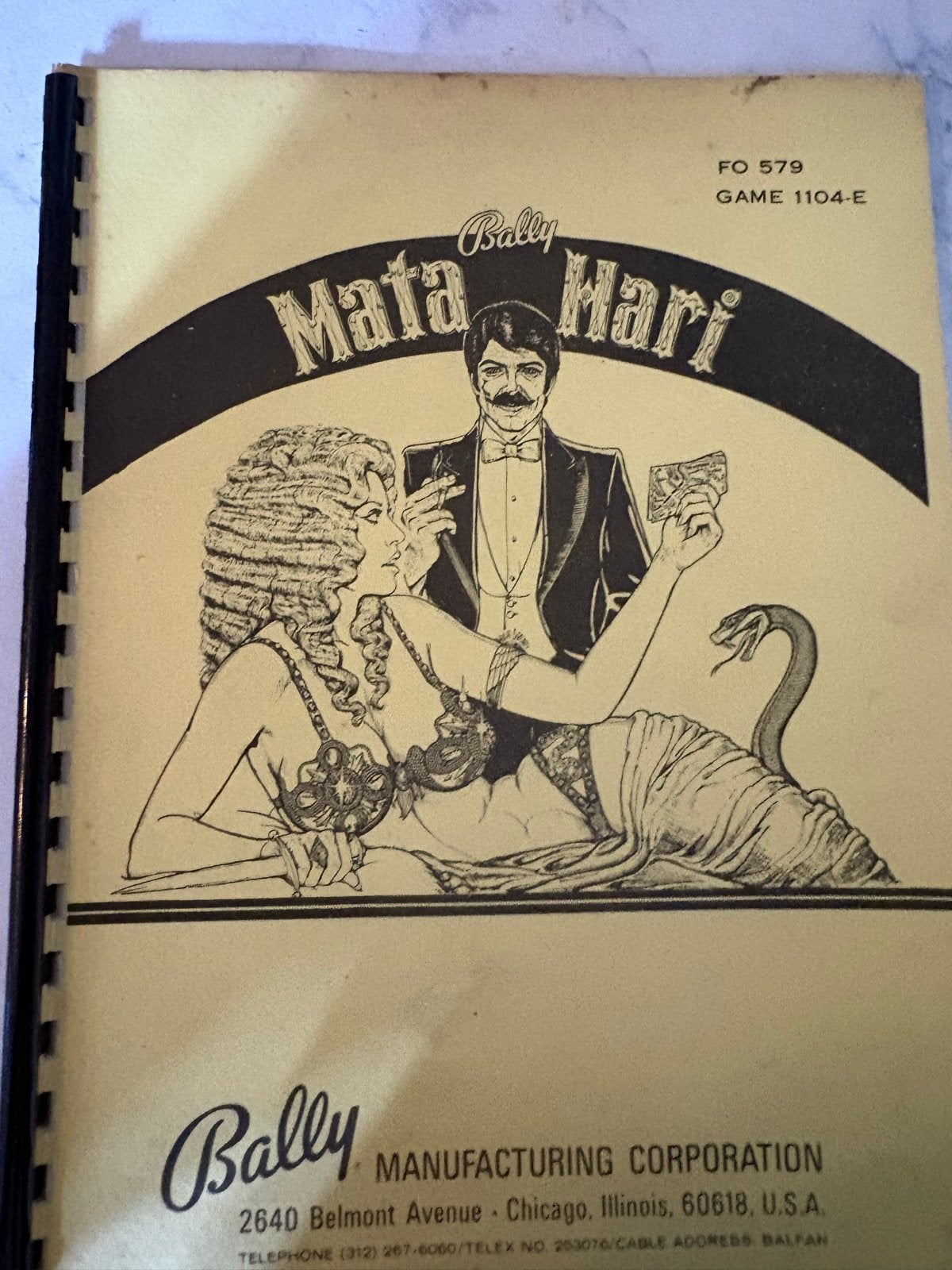 Bally Mata Hari Flipperkast Handleiding en Reparatiegids, Ophalen of Verzenden