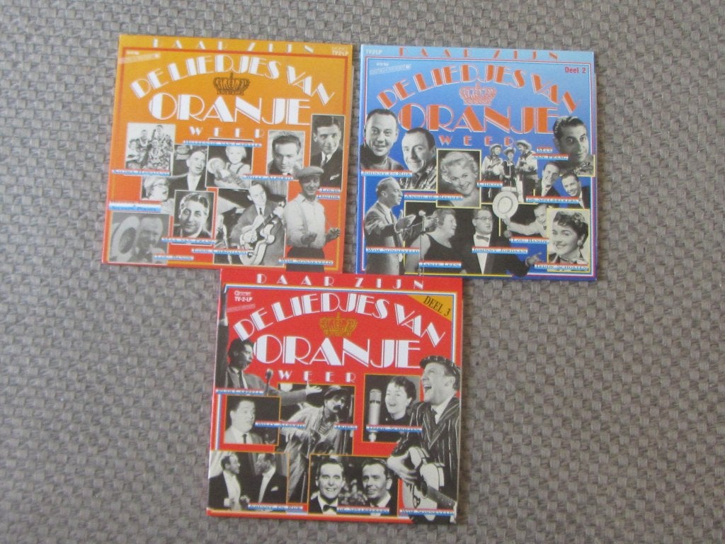 6 LP's Daar zijn de liedjes van Oranje weer, Cd's en Dvd's, Ophalen of Verzenden, Zo goed als nieuw, Levenslied of Smartlap, 12 inch