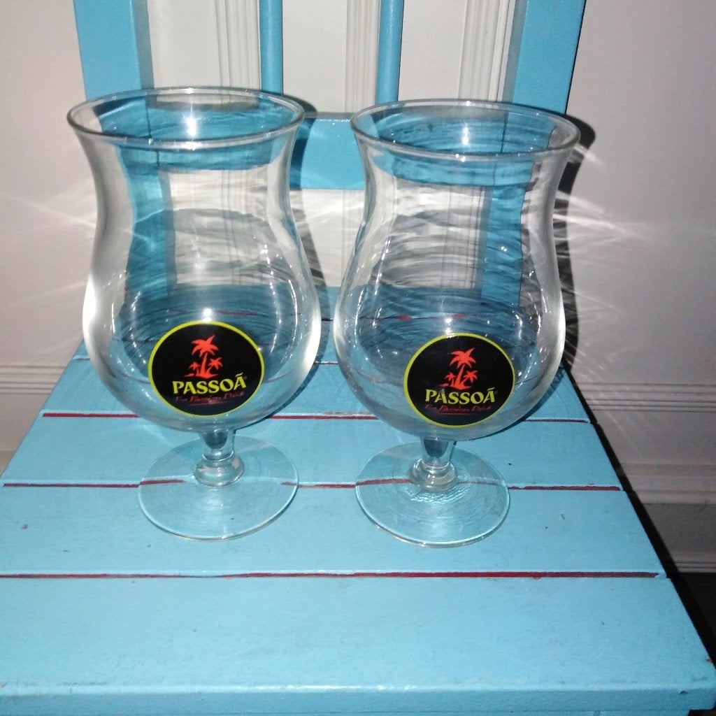 Passoa bolglazen 2 stuks, Ophalen, Glas of Glazen, Overige stijlen, Glas