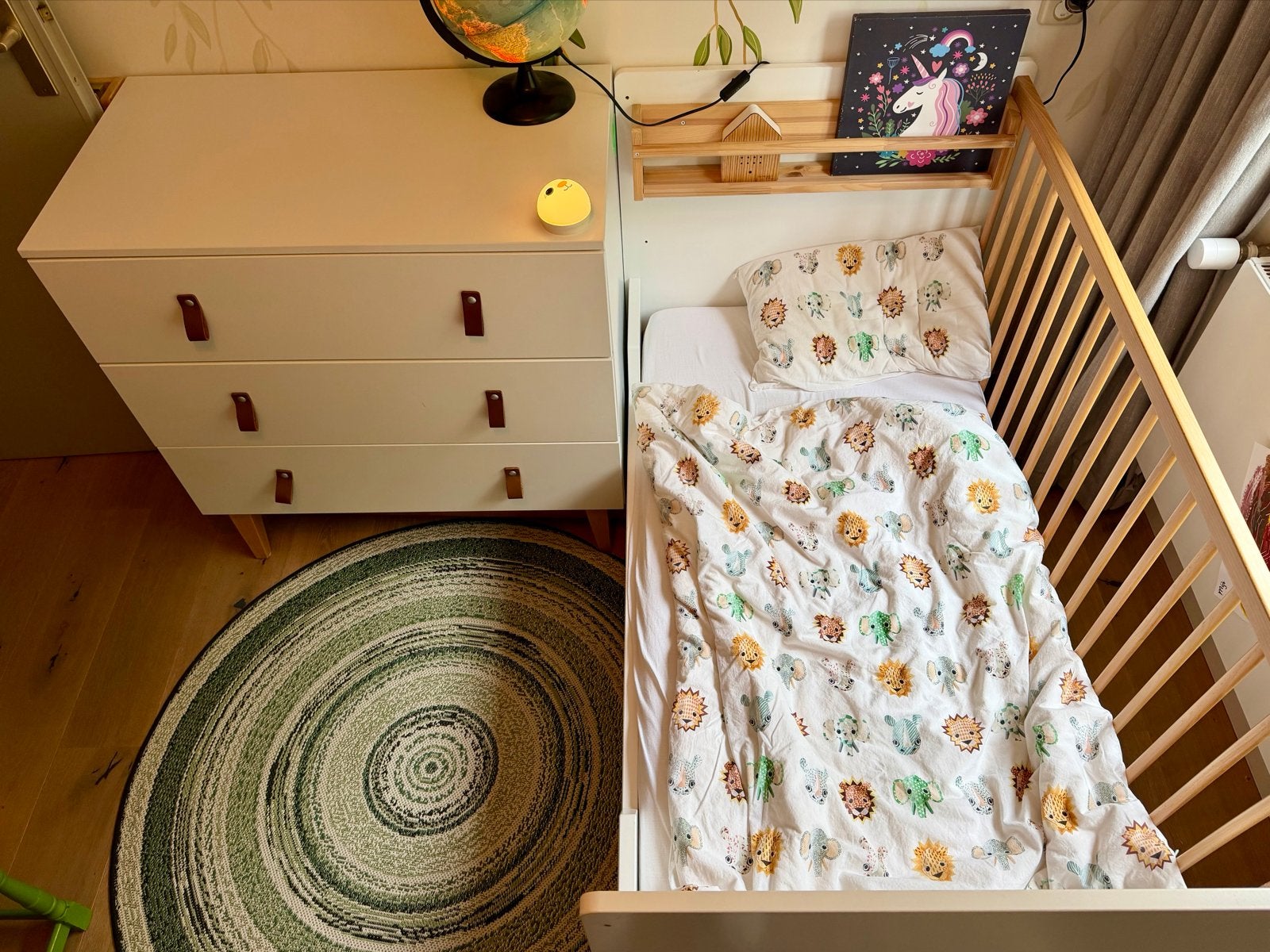 Bopita Indy commode en kinderbed Wit/Naturel, Ophalen, Zo goed als nieuw, Jongetje of Meisje