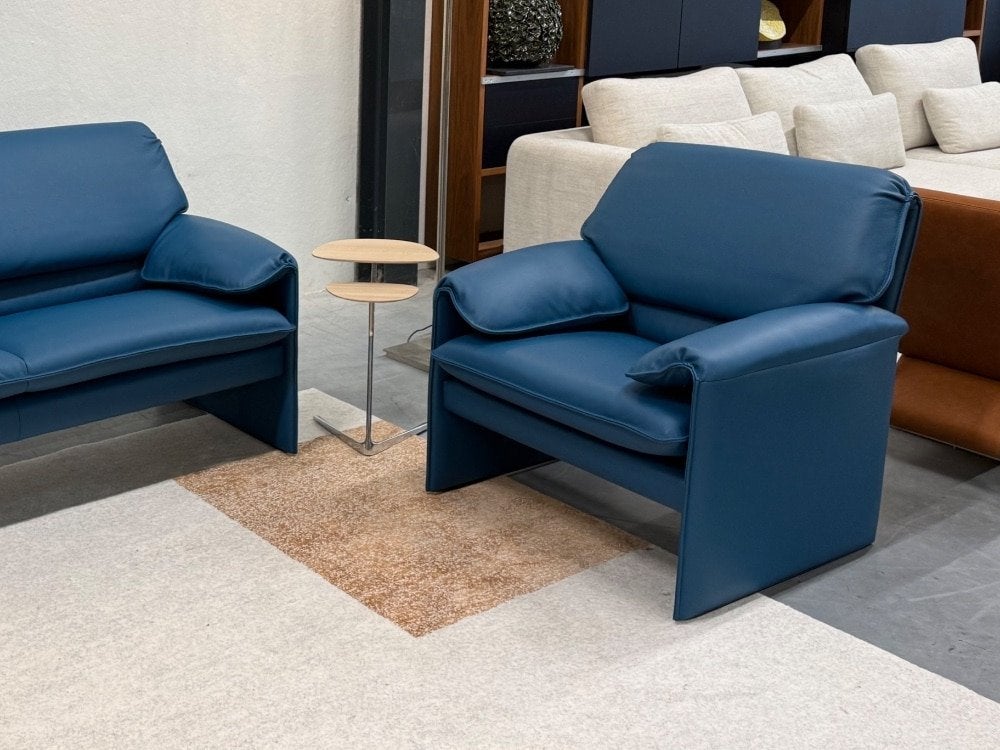 Nieuw Leolux Bora Beta Fauteuil Blauw leer Design stoel, Leolux, Info@leolux.nl, Nieuw, Ophalen of Verzenden