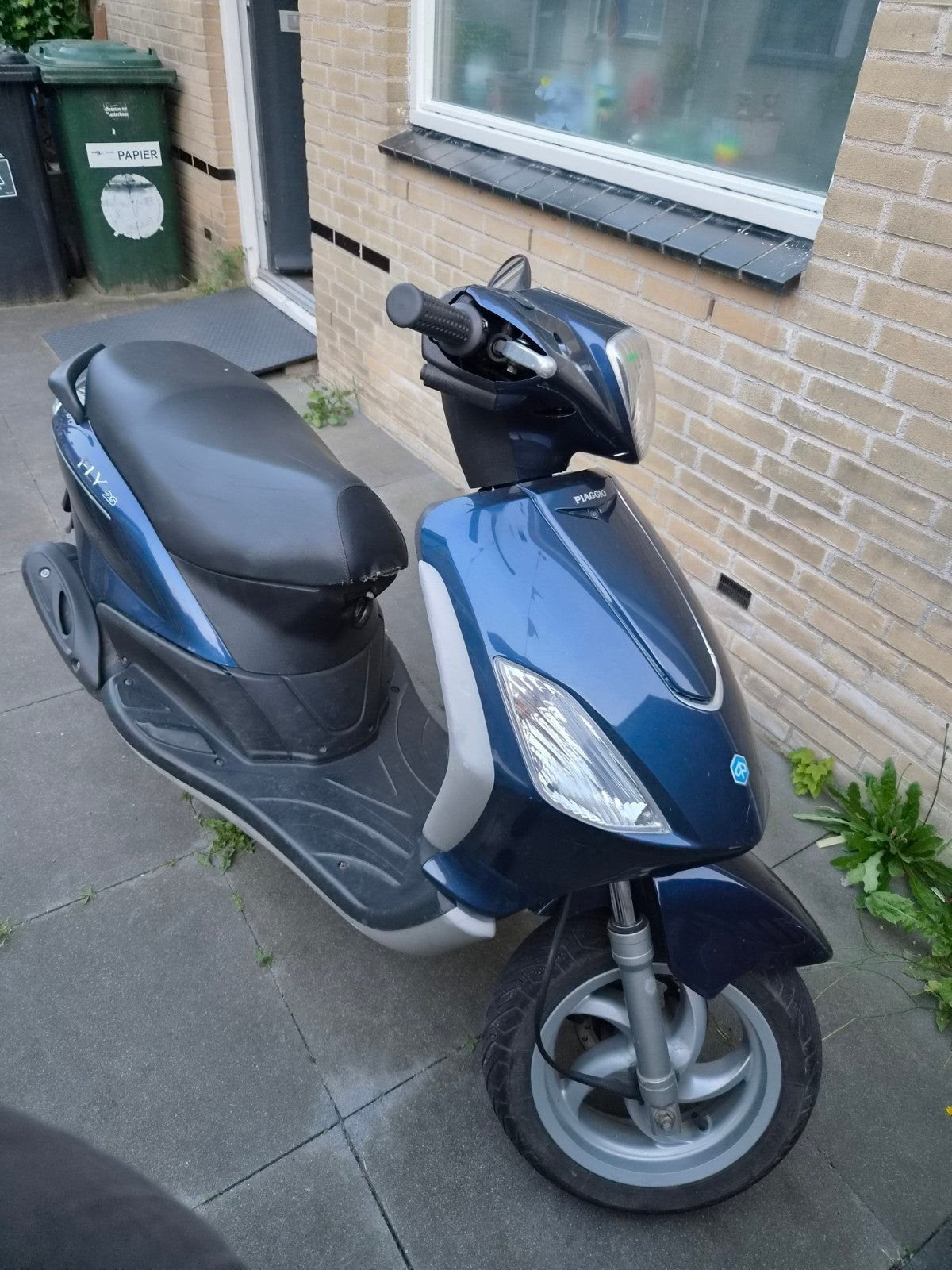 Piaggio Fly 25 km/u - Blauw, Ophalen
