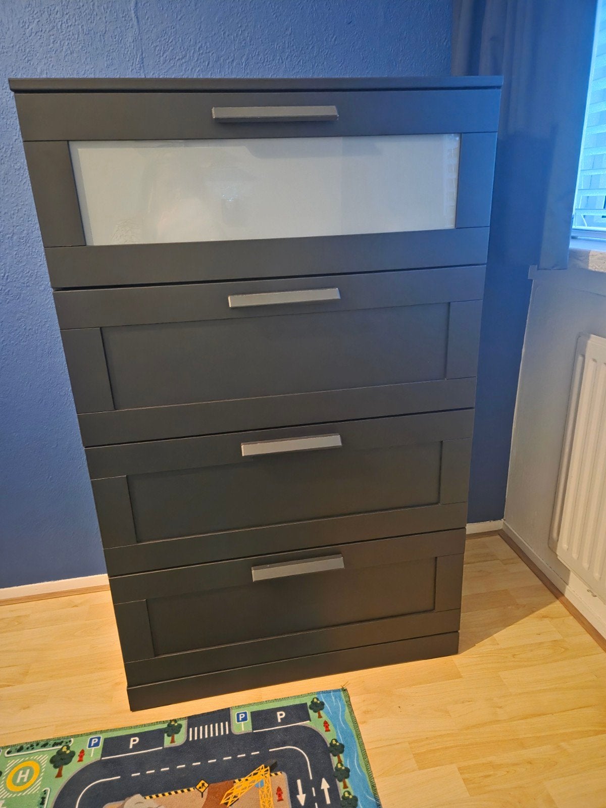IKEA MALM ladekast met 4 lades - Zwartbruin, Huis en Inrichting, Ophalen, Gebruikt, 100 tot 150 cm, Overige houtsoorten
