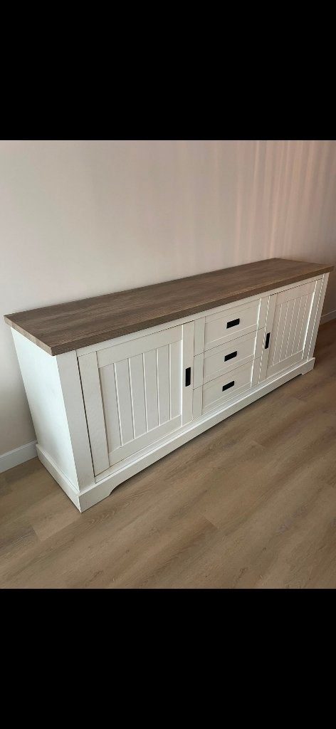 Dressoirkast wit, Huis en Inrichting, Ophalen, Overige materialen, Gebruikt, 200 cm of meer