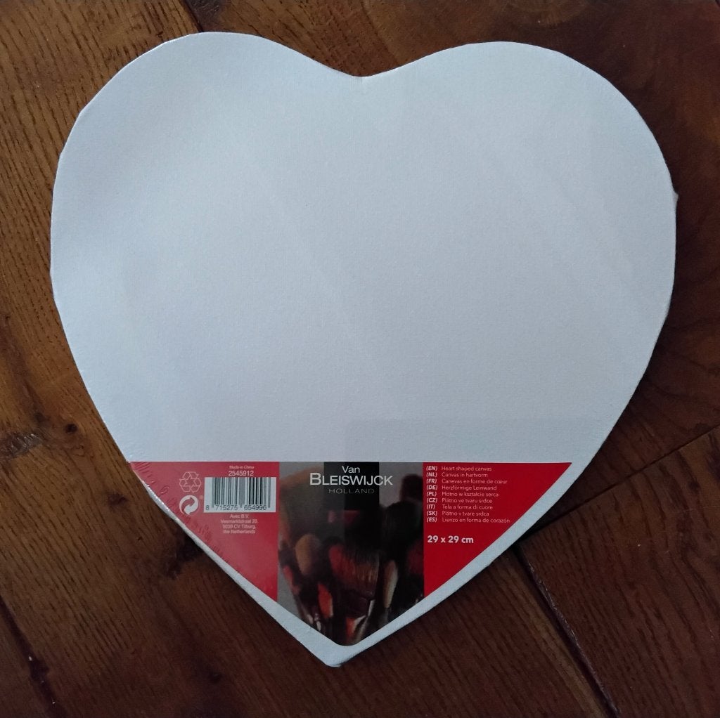 Canvas in hartvorm - Van Bleiswijck - nieuw, Nieuw, Ophalen of Verzenden, Overige materialen, Overige merken