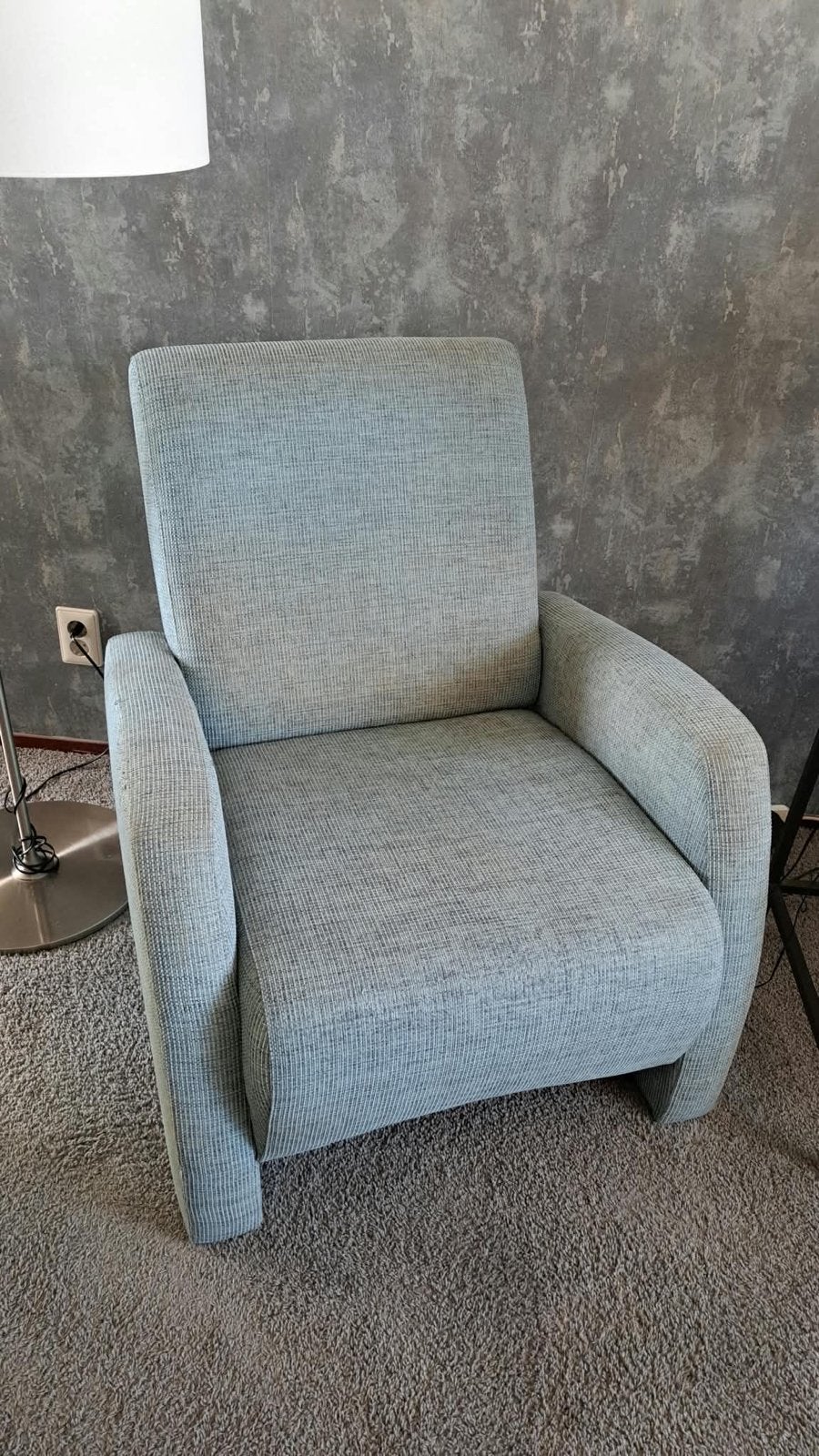 Comfortabele fauteuils 2 stuks  - Lichtblauw, Huis en Inrichting, Ophalen of Verzenden, Zo goed als nieuw, Stof, 75 tot 100 cm