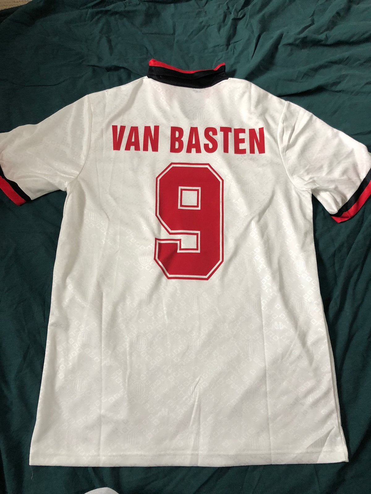 Van basten AC Milan retro voetbalshirt maat M, Ophalen of Verzenden, Zo goed als nieuw, Shirt