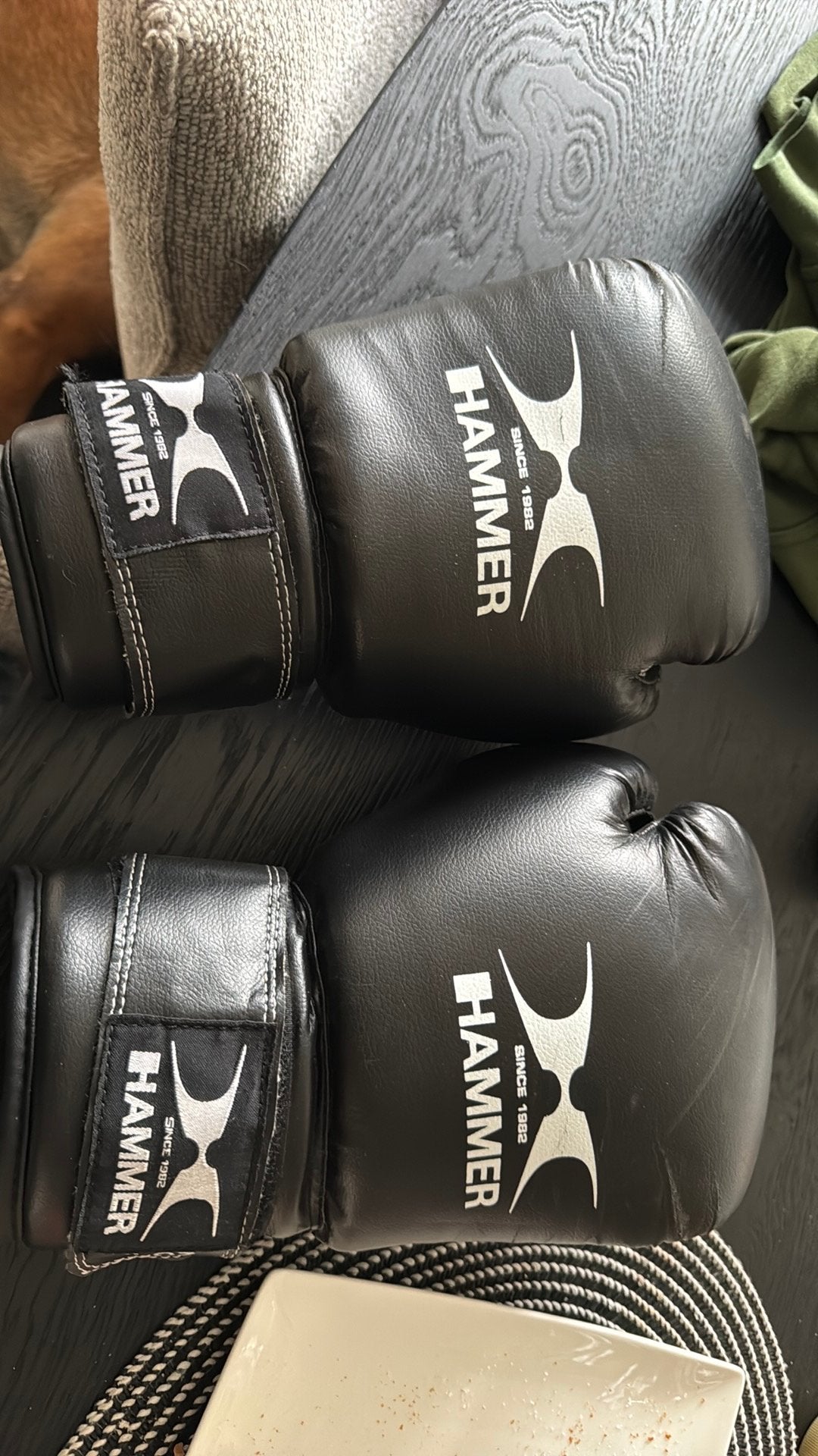 Hammer bokshandschoenen - Zwart, 10 OZ, Ophalen, Zo goed als nieuw, Bokshandschoenen