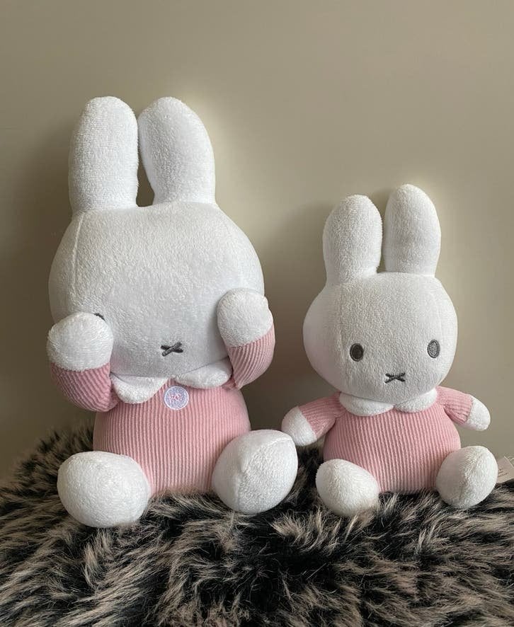 Nijntje set kikkeboe knuffels roze 28 / 20 cm, Verzenden, Zo goed als nieuw, Konijn