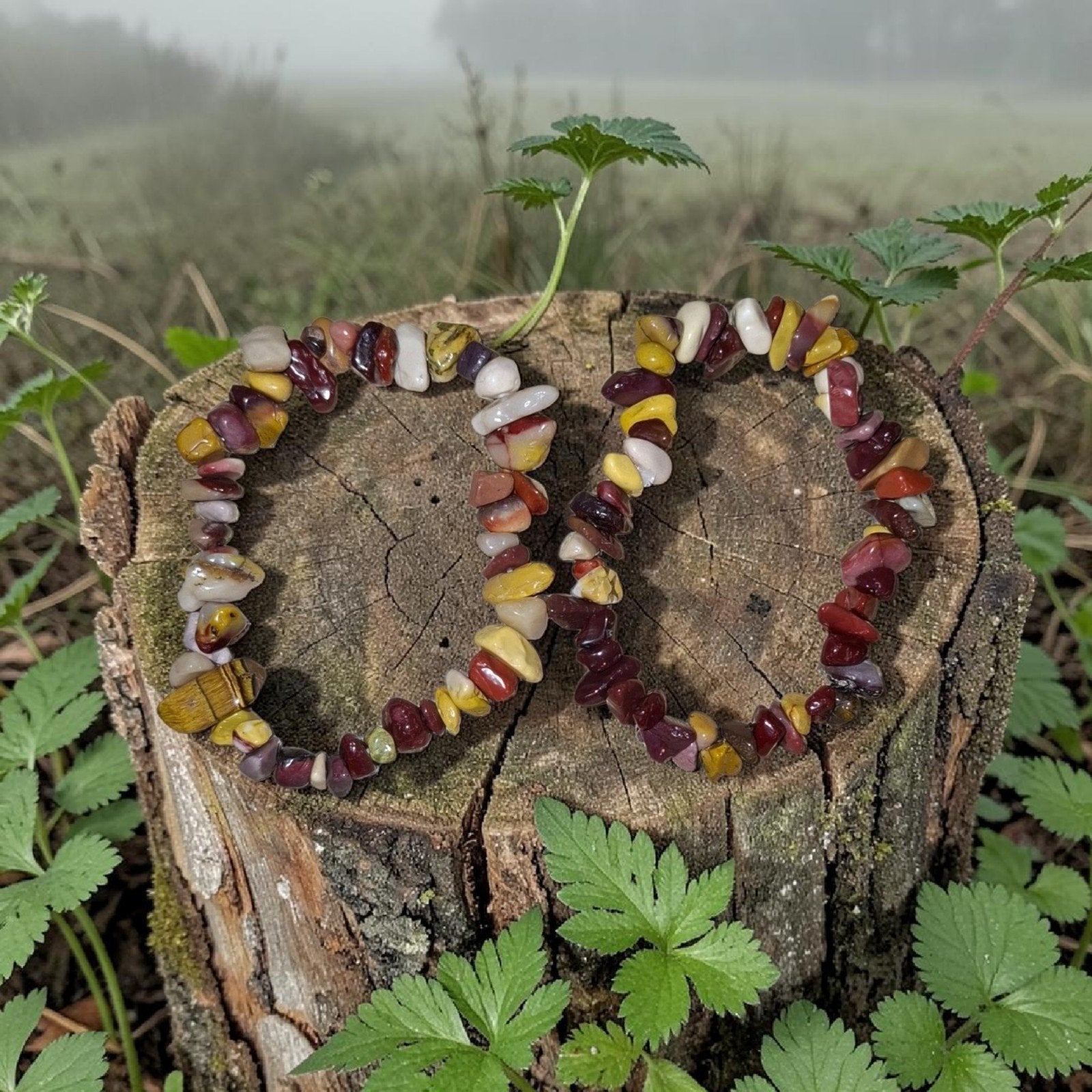 Mookaiet split armbanden, Ophalen of Verzenden, Mineraal