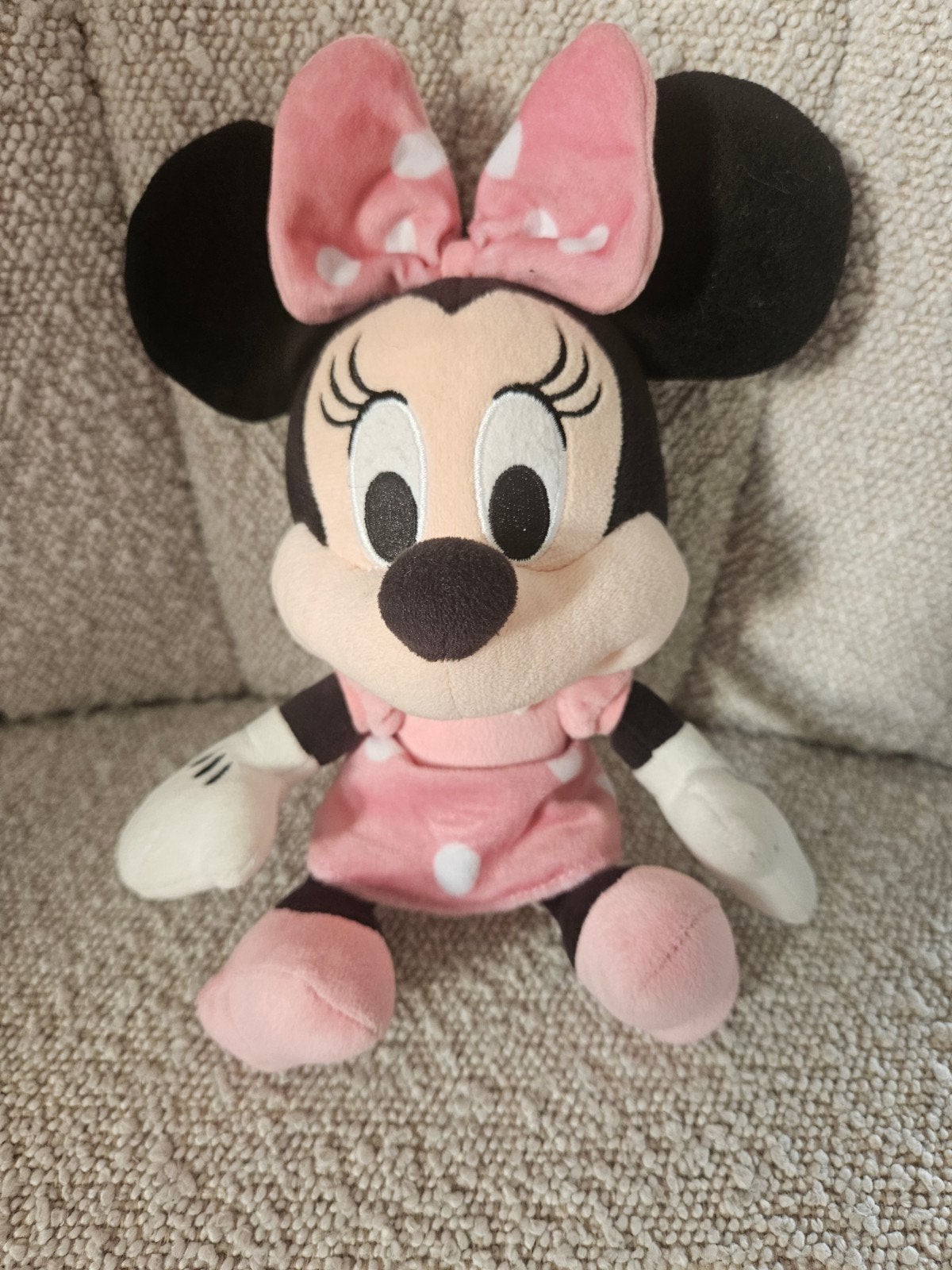 Minnie Mouse knuffel Disney roze met stippen jurk, Disney, Disney, Overige typen, Ophalen of Verzenden