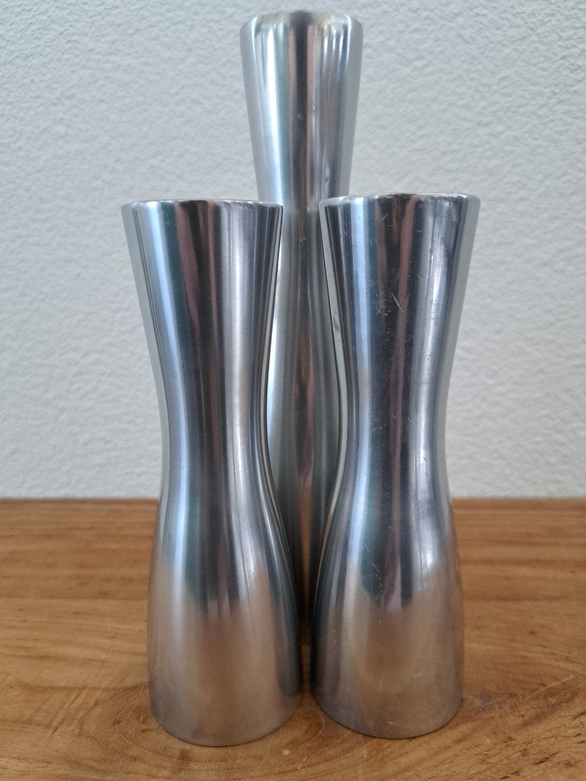 Set van 3 IKEA Göta kaarsenhouders Scandinavisch design, IKEA, Ophalen of Verzenden, Zo goed als nieuw, Metaal