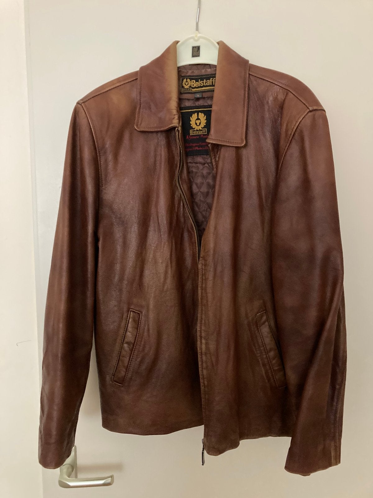 Belstaff England originele lerenjas, Ophalen, Zo goed als nieuw, Bruin