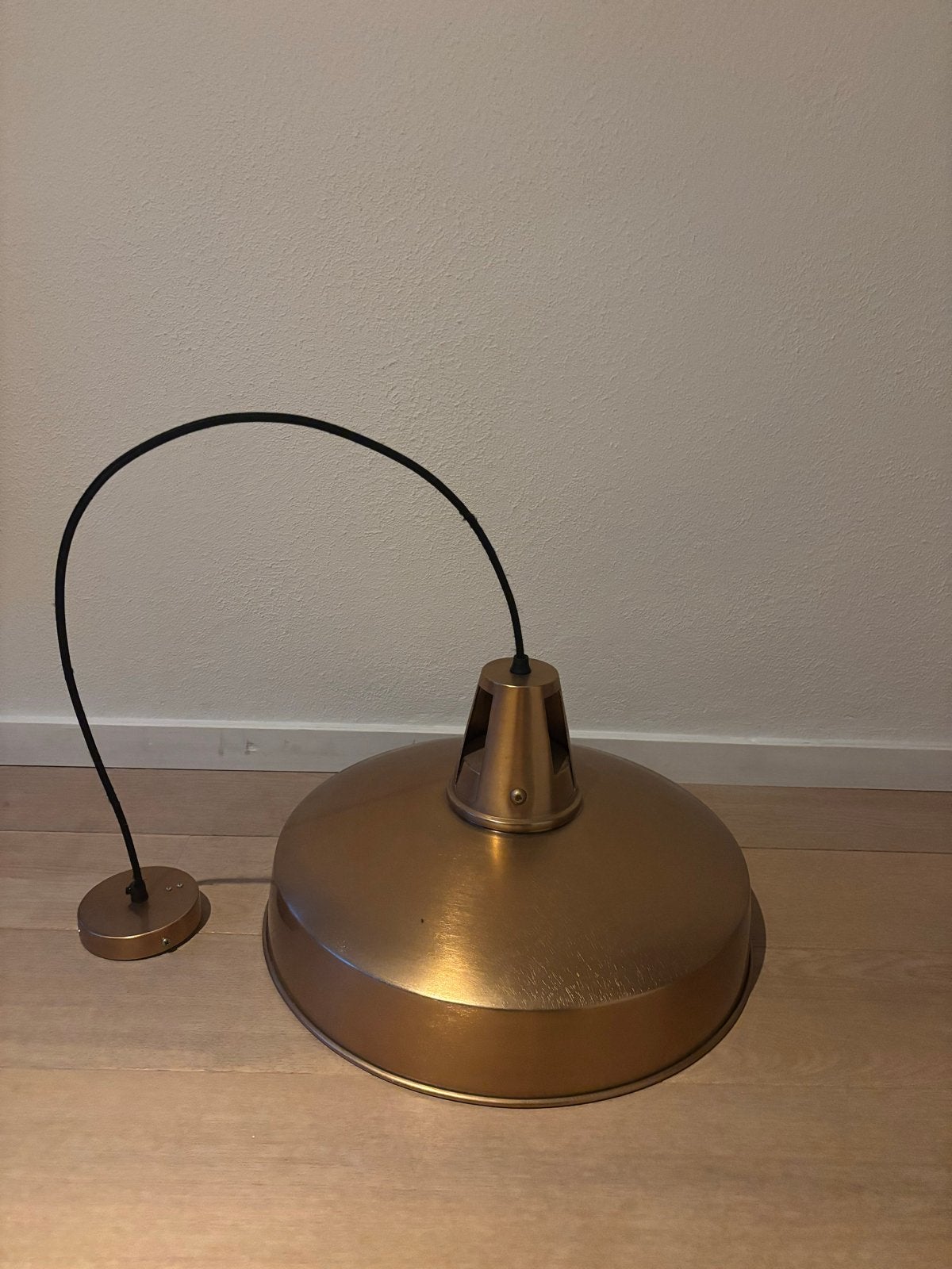 Leen Bakker Hanglamp Koperkleurig 45cm - E27 Fitting, Huis en Inrichting, Ophalen of Verzenden, Zo goed als nieuw, Metaal, E27 (groot)