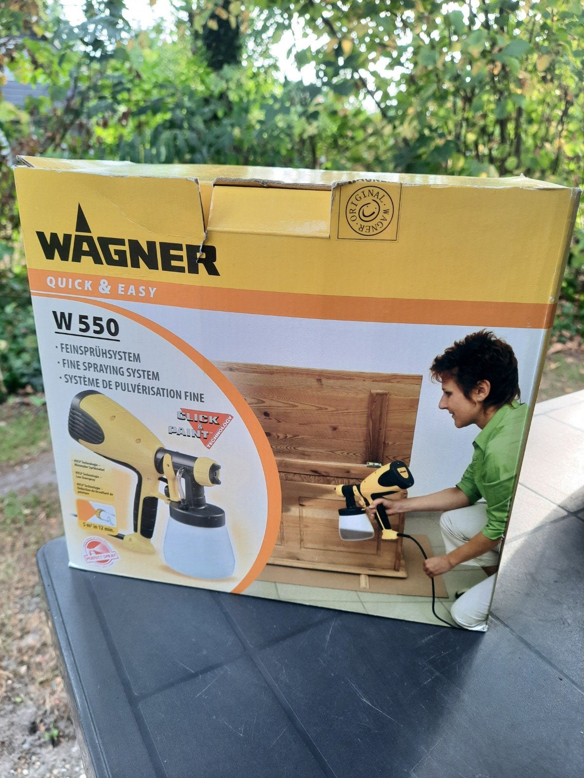 Wagner W550 verfspuit 280W - Perfect voor binnen & buiten, Ophalen of Verzenden, Zo goed als nieuw, Verfspuit of Verfpomp