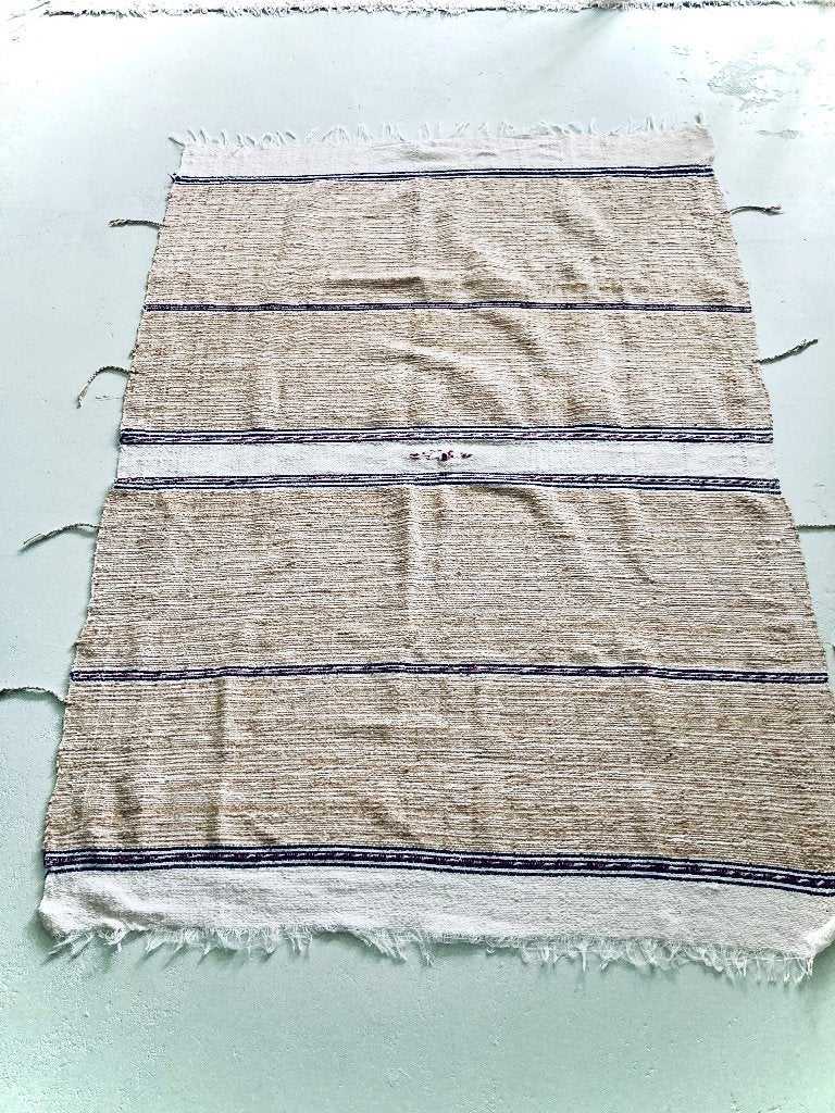 Prachtig, dik, handgeweven, wollen kleed, 100 tot 150 cm, Handgeweven, Ophalen of Verzenden, Zo goed als nieuw