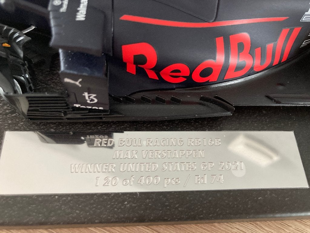 ✅ Max Verstappen editie 74 1:18 Winner United States 2021, Ophalen of Verzenden, Nieuw, Formule 1