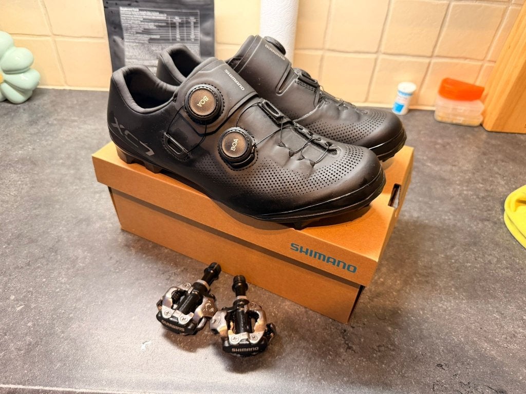 Shimano XC703 schoenen + Shimano PD-M540 SPD pedalen, Ophalen, Gravelbike, Overige typen, Zo goed als nieuw