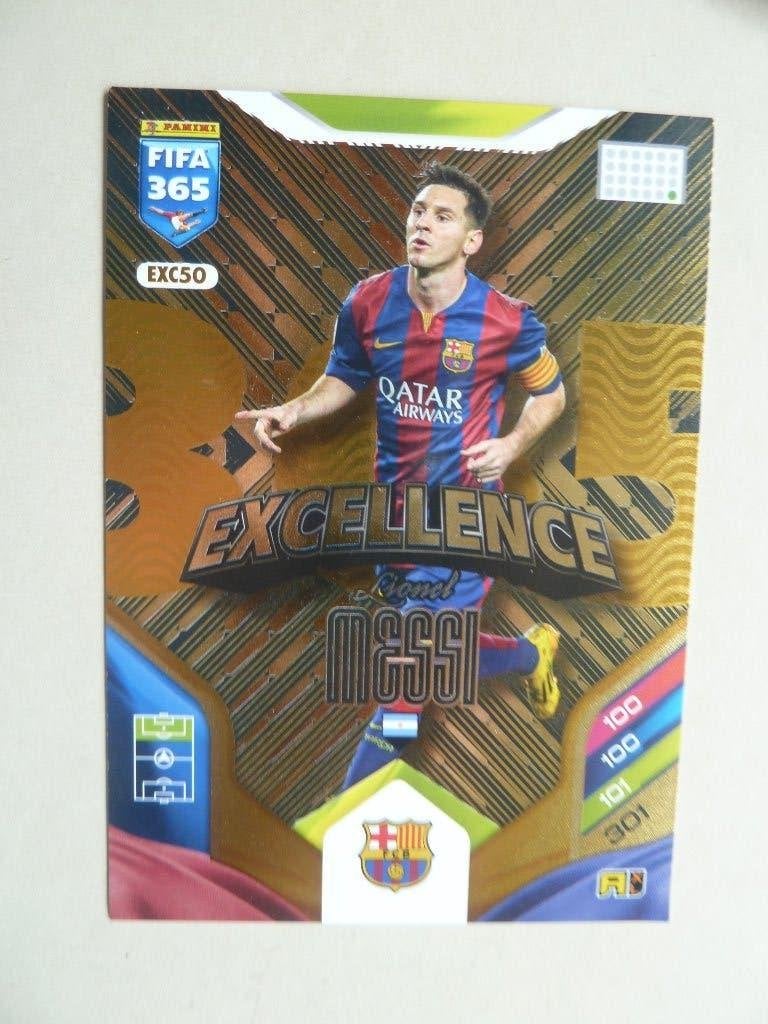 Panini Fifa 365 card Lionel.Messi  Excellence.  10 x 14 cm, Verzamelen, Sportartikelen en Voetbal, Ophalen of Verzenden, Zo goed als nieuw