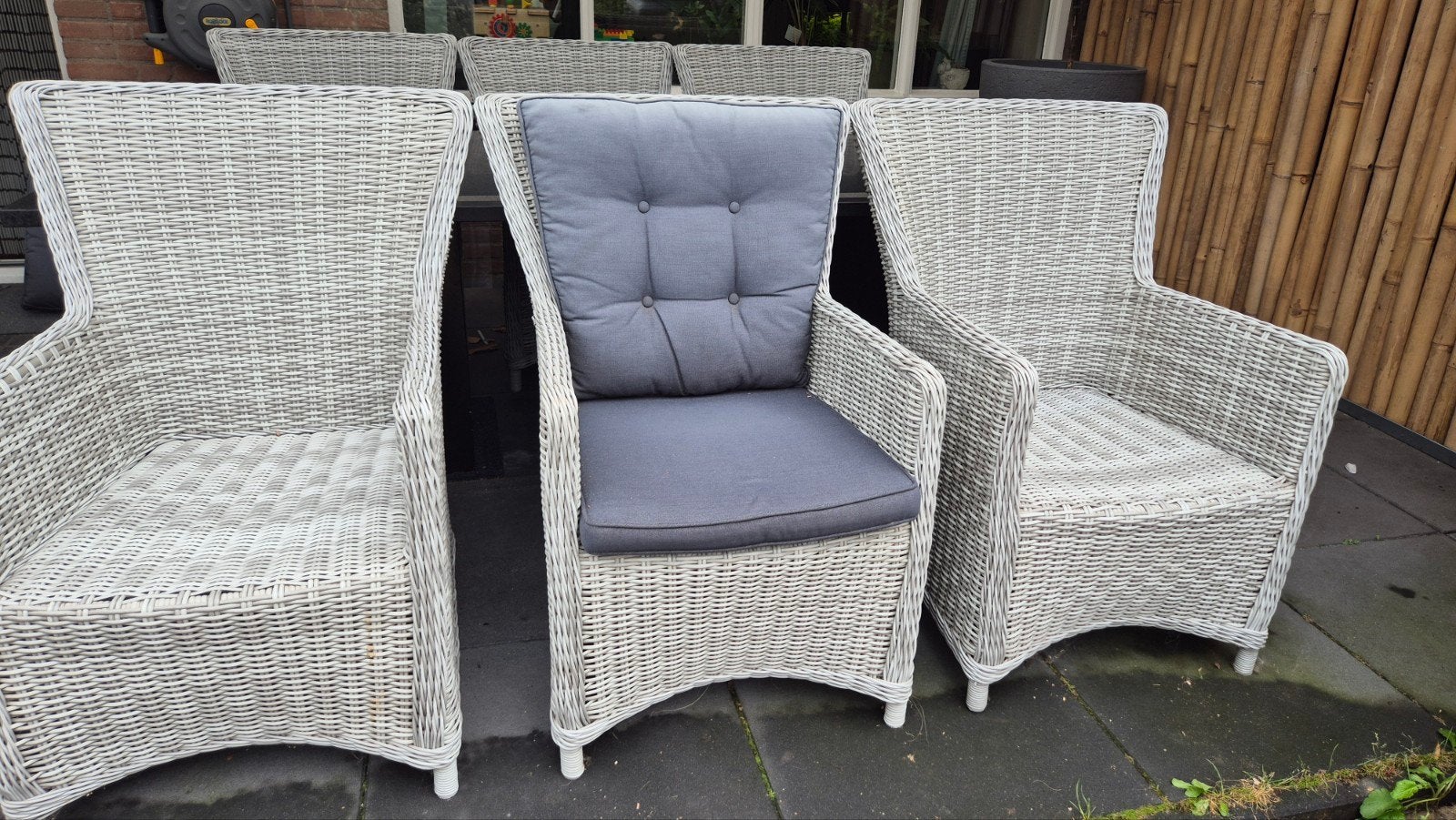 Top kwaliteit 6 stuks Royal rotan tuinstoelen!!!, Ophalen of Verzenden, Zo goed als nieuw, Rotan