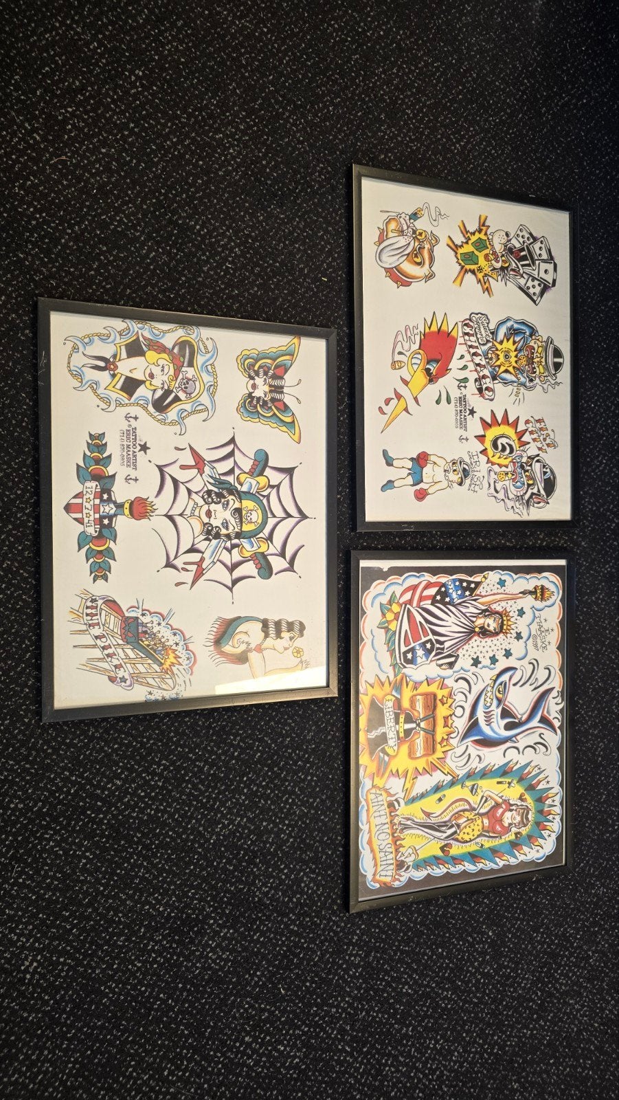 3 tattoo flash sheets in lijst, Ophalen