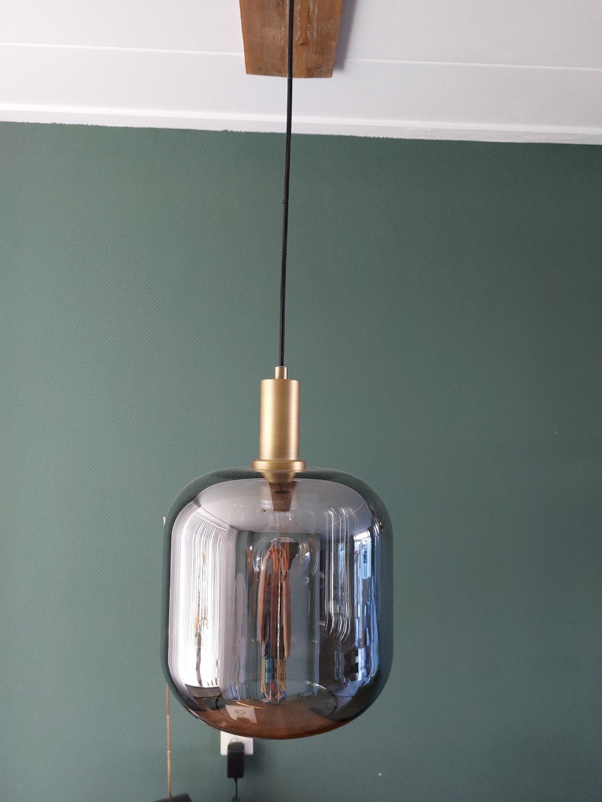 glazen bol lamp, Ophalen of Verzenden