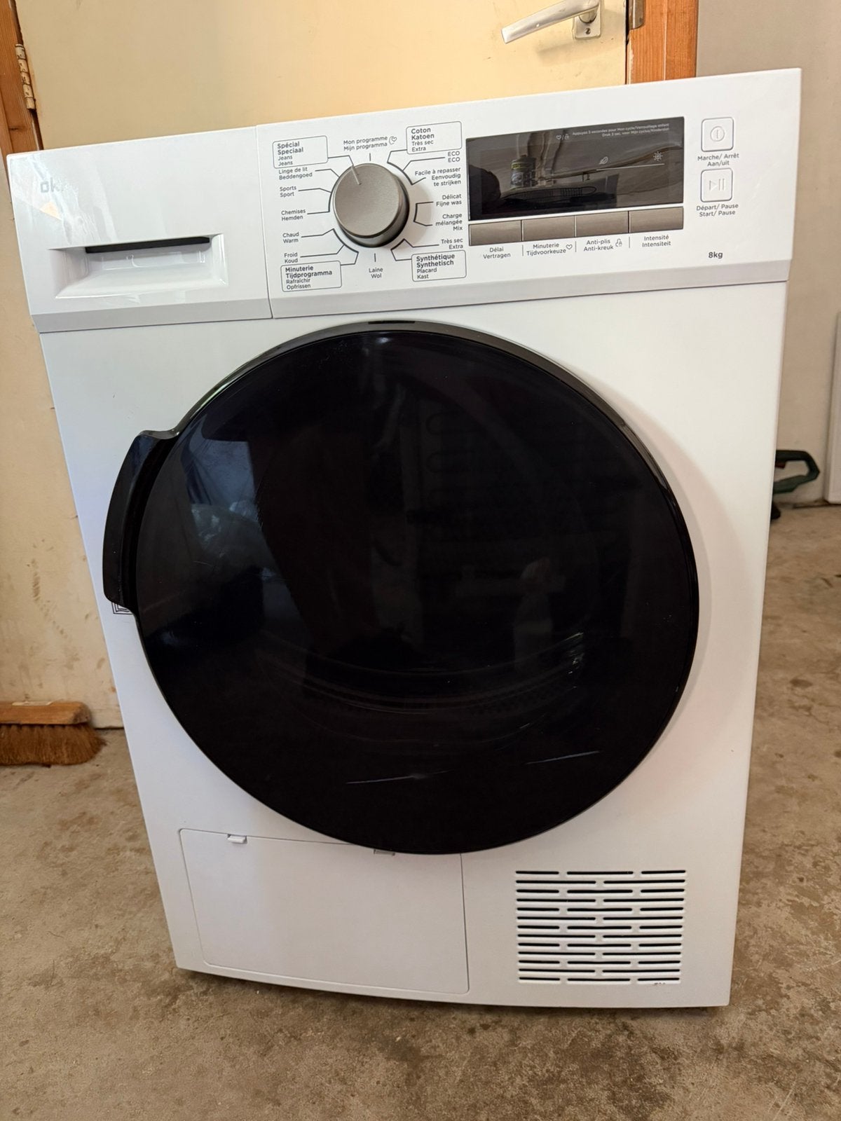 warmtepomp droger OK, Ophalen, 6 tot 8 kg, Overige typen, Zo goed als nieuw