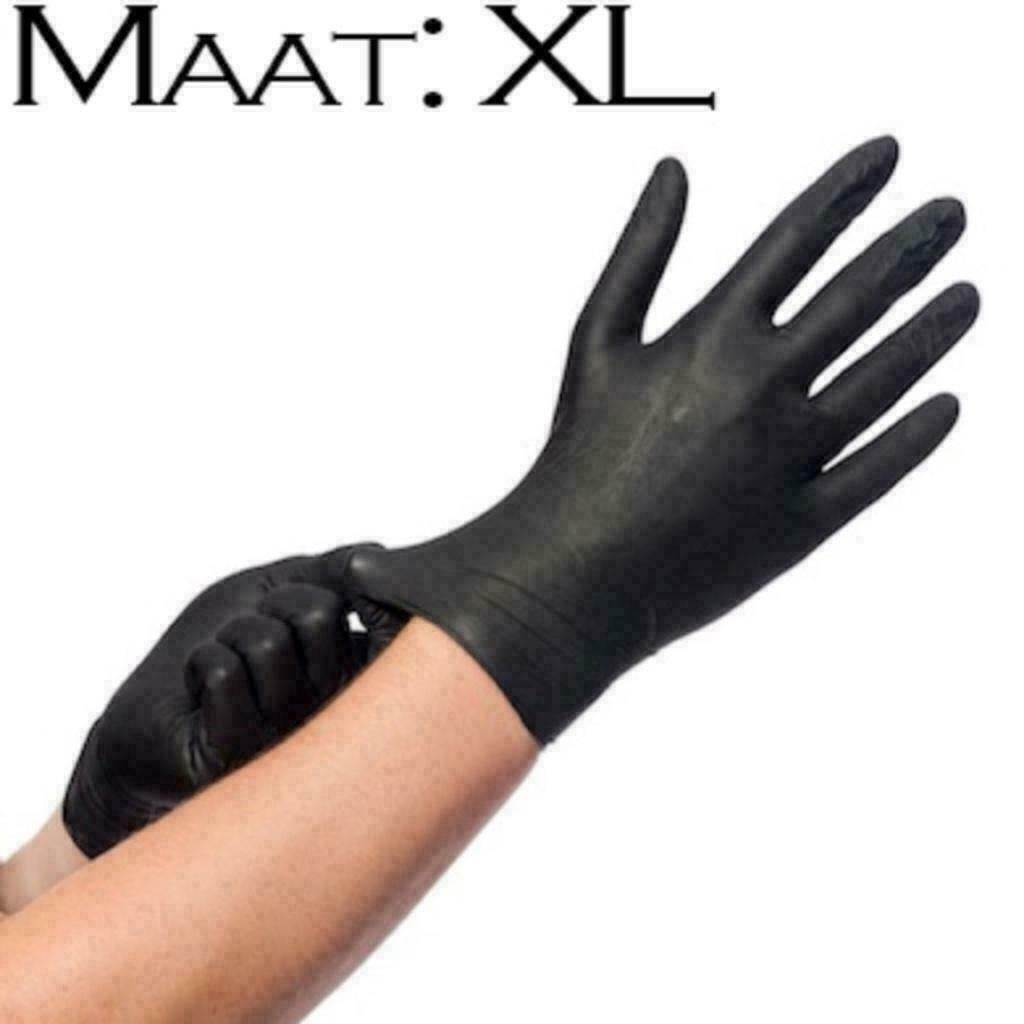 Nitril handschoenen Easyglide ZWART, maat XL, Ophalen of Verzenden