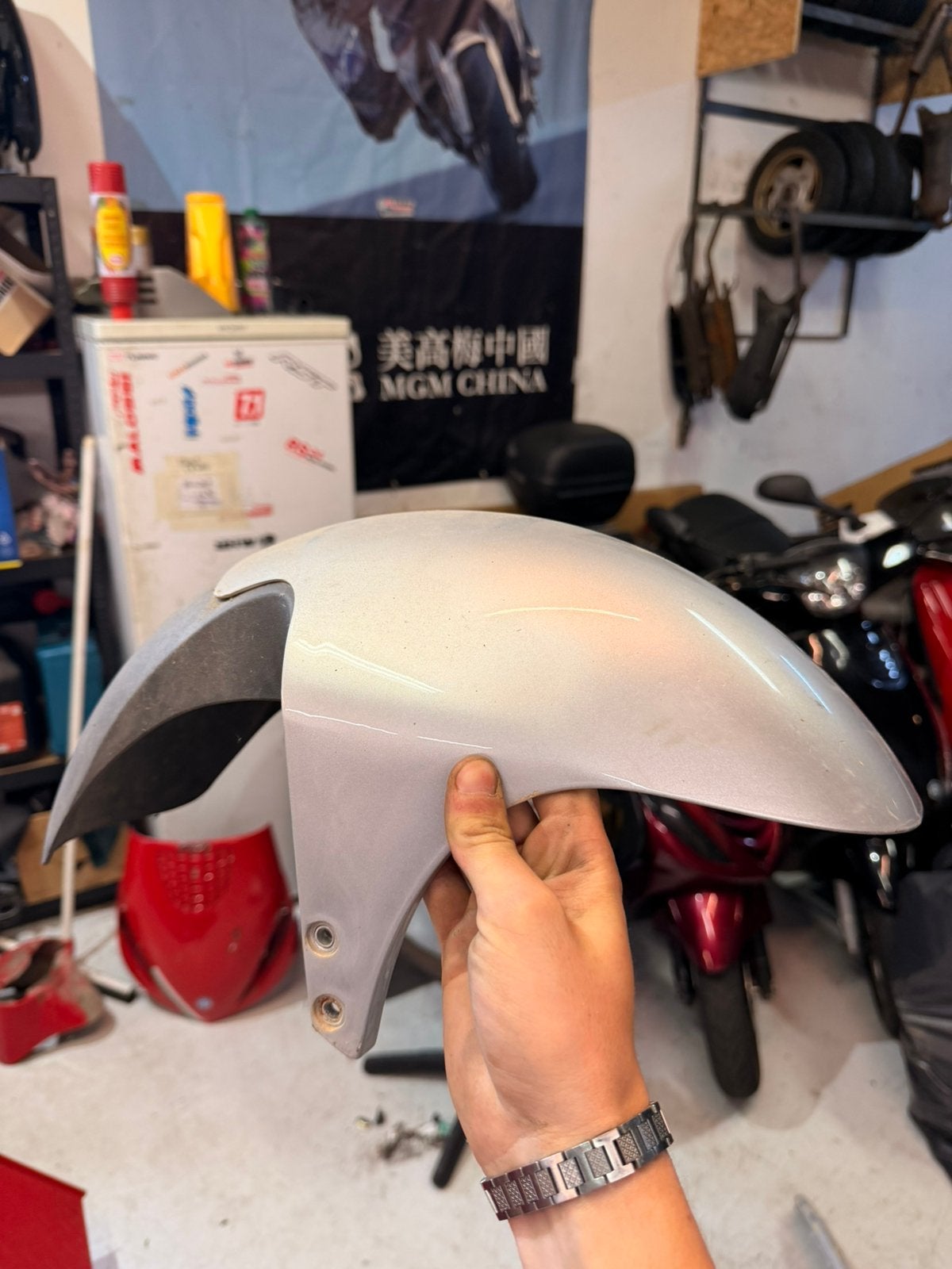 Gilera Runner spatbord grijs, Ophalen of Verzenden