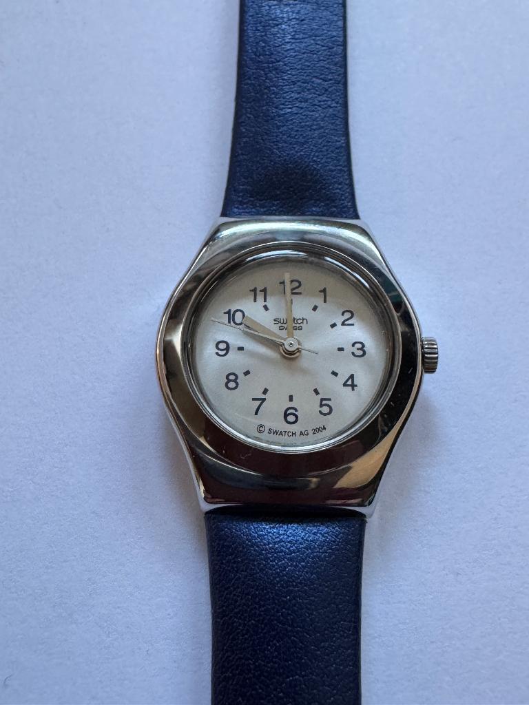Swatch dames horloge met blauwe band, Verzenden, Polshorloge, Swatch, Kunststof