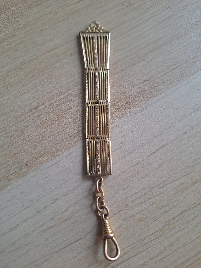Antieke horlogeketting "AM Double" Andreas Daub Pforzheim, Ophalen of Verzenden, Overige materialen, Overige typen, Verguld