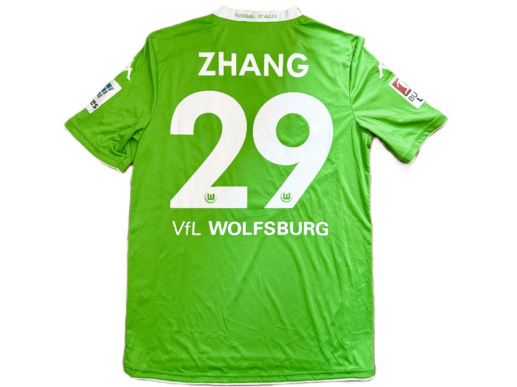 VfL Wolfsburg thuisshirt 2014/15 – Zhang Xizhe #29 – Large, Maat L, Ophalen of Verzenden, Zo goed als nieuw, Shirt