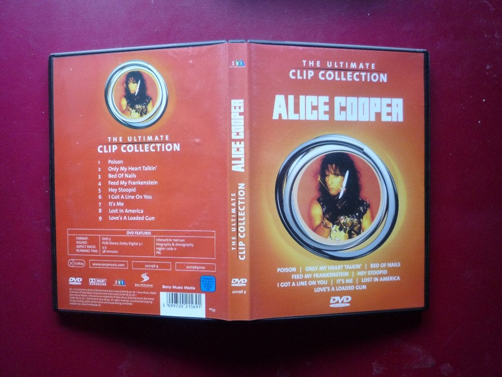 Alice Cooper DVD The Ultimate Clip Collection, Cd's en Dvd's, Alle leeftijden, Ophalen of Verzenden, Zo goed als nieuw, Muziekvideo's