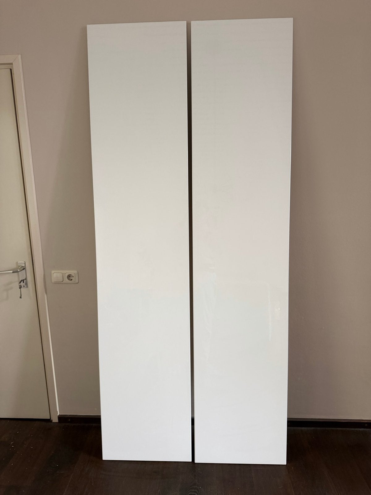 2 IKEA Fardal hoogglans witte deuren (zonder handgrepen), Ophalen, Kunststof, Gebruikt, 200 cm of meer