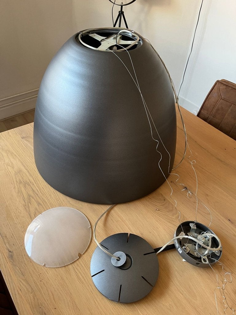 Artemide Nur hanglamp 55 - Als nieuws!, Huis en Inrichting, Lampen | Hanglampen, Ophalen of Verzenden, Zo goed als nieuw, Glas