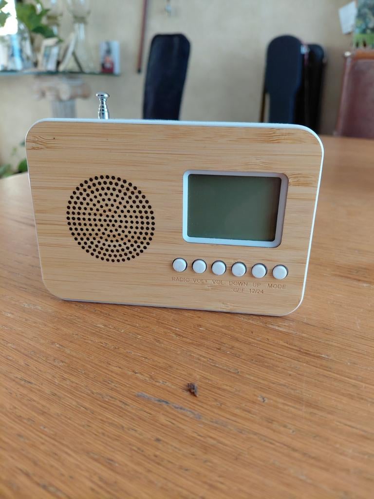 Draagbaar radiootje met antenne, werkt op batterijen, Ophalen of Verzenden