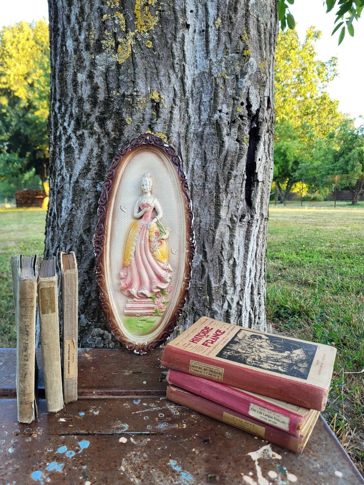 2 sets van 3 oude brocante Franse boeken/ allegonda, Antiek en Kunst, Antiek | Boeken en Bijbels, Ophalen of Verzenden