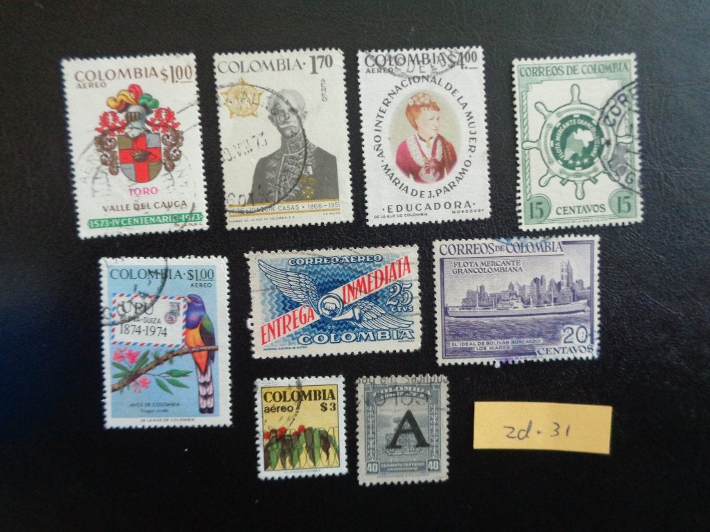 colombia - diverse (zd-31), Ophalen of Verzenden, Gestempeld, Zuid-Amerika