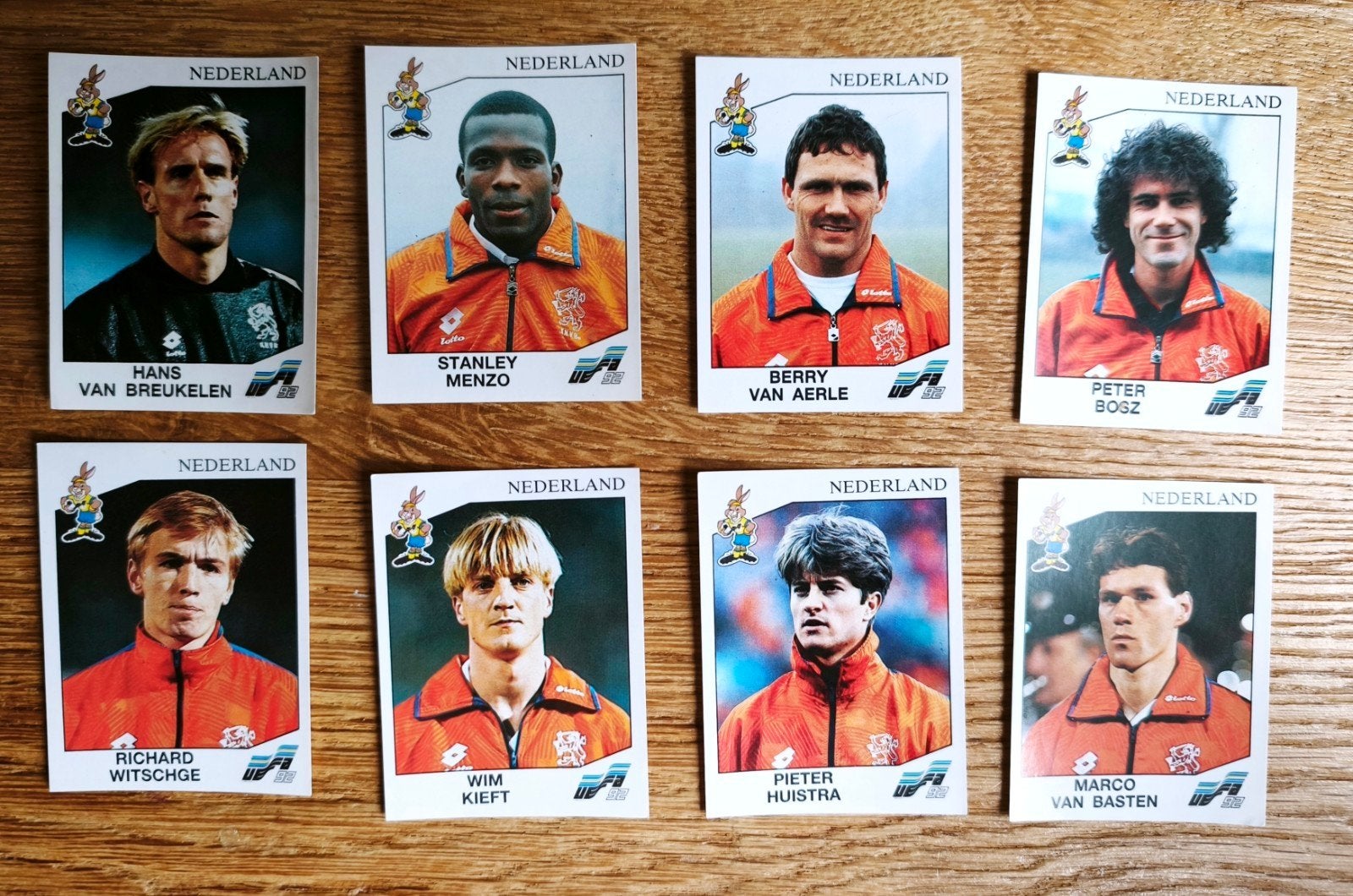 8 Panini Voetbalplaatjes UEFA '92 - Oranje spelers, Verzamelen, Sportartikelen en Voetbal, Ophalen of Verzenden, Zo goed als nieuw